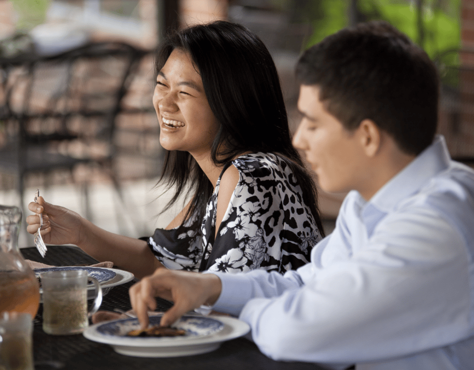 Young Couple Dining Out